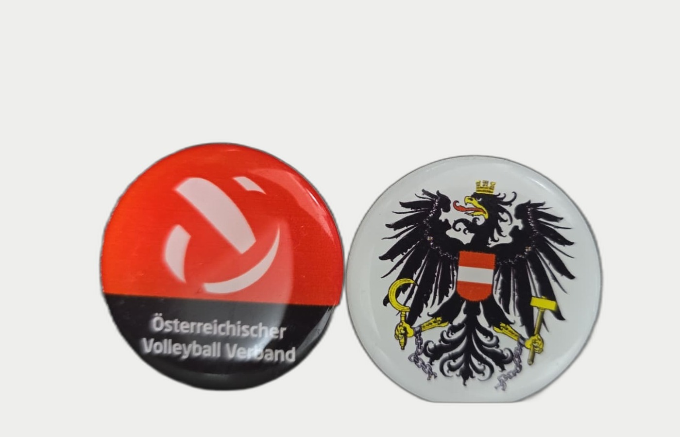 Toss Coin mit ÖVV Logo und Bundesadler